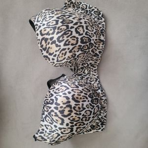 Victoria's Secret Leopard Print Lined Demi Bra - size 36DD